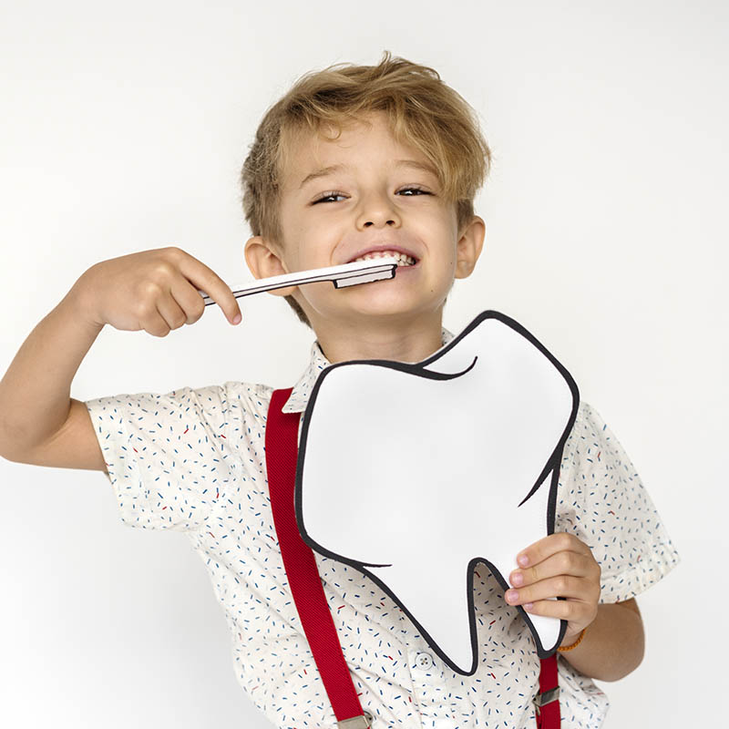 Kid portrait holding paper icon